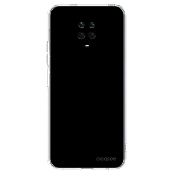Picasee Xiaomi Redmi Note 9S Hülle - Transparentes Silikon - Black Bliss