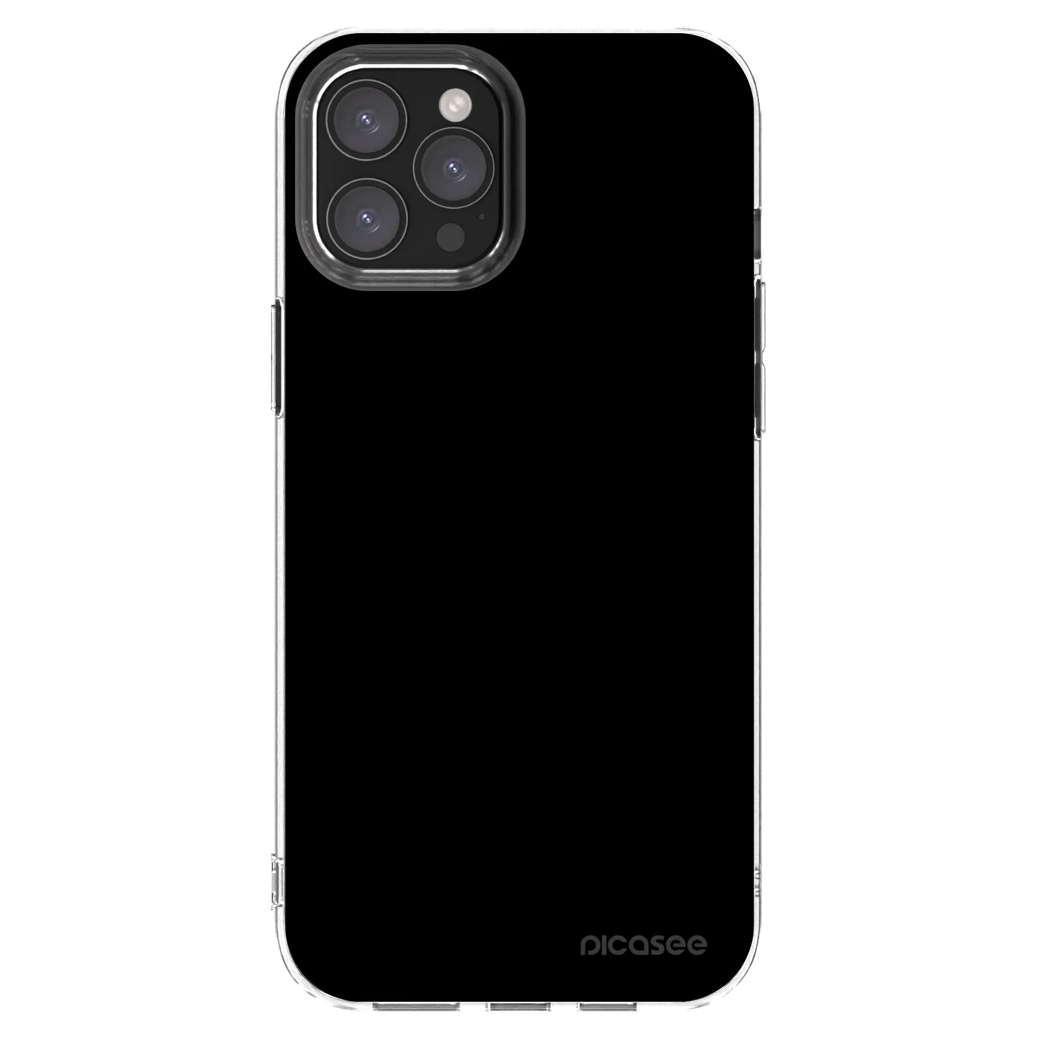 Picasee Apple iPhone 12 Pro Max Hülle - Transparentes Silikon - Black Bliss