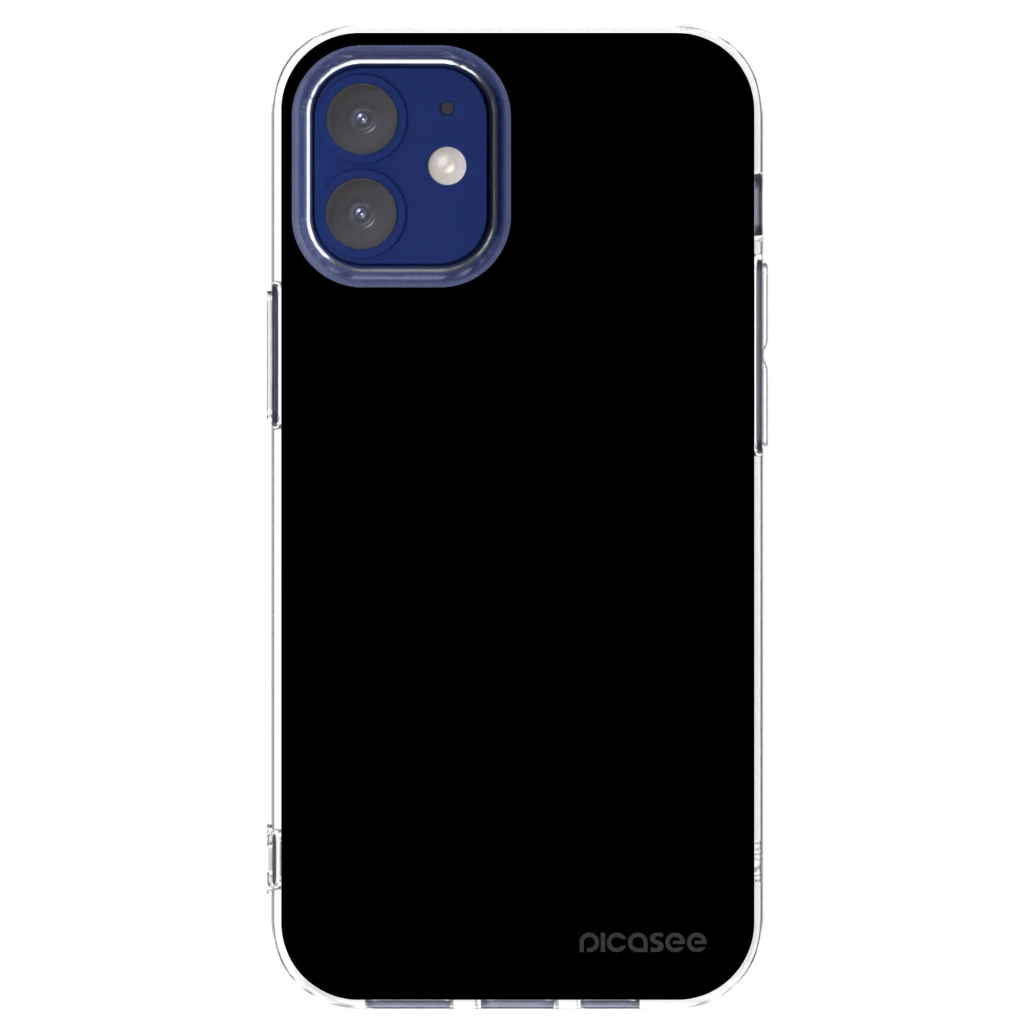Picasee Apple iPhone 12 mini Hülle - Transparentes Silikon - Black Bliss