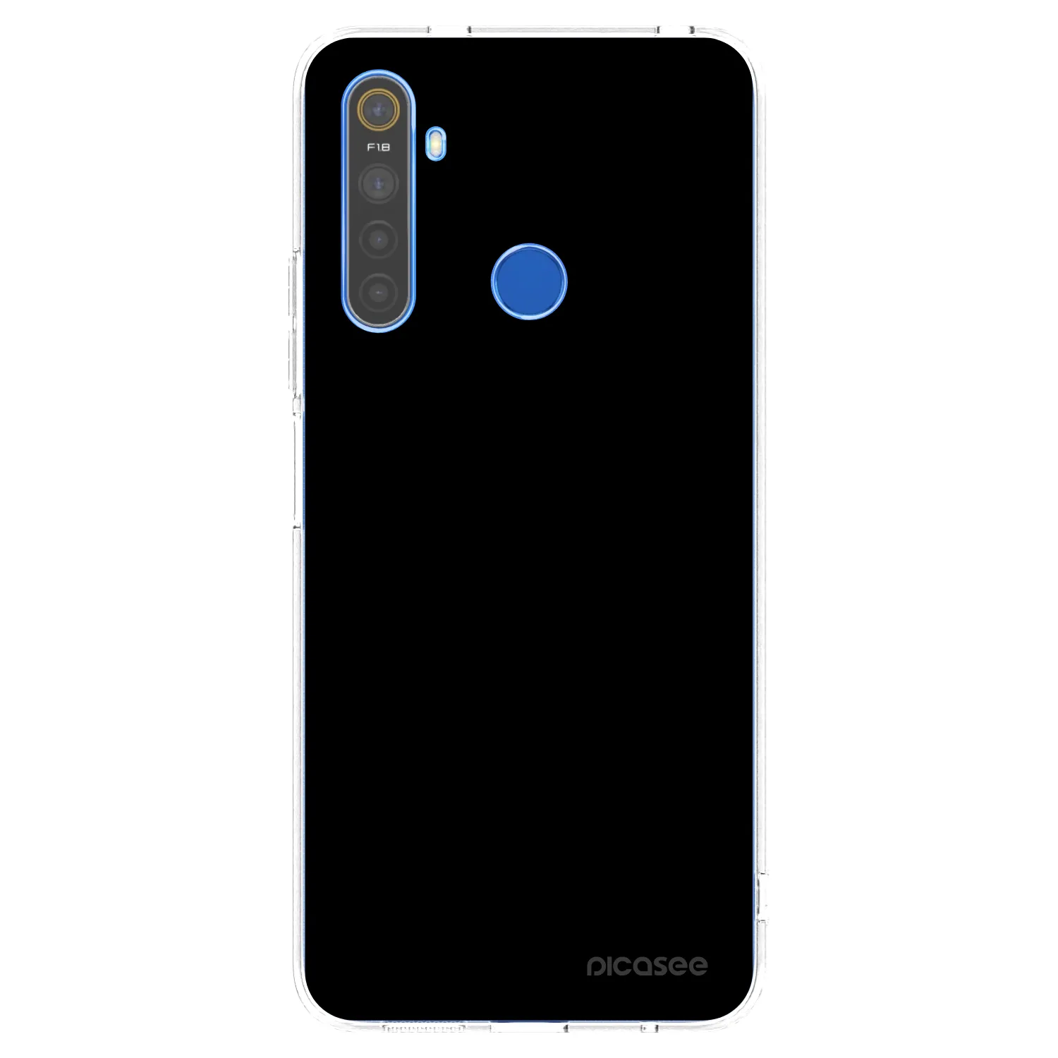 Picasee Realme 5 Hülle - Transparentes Silikon - Black Bliss