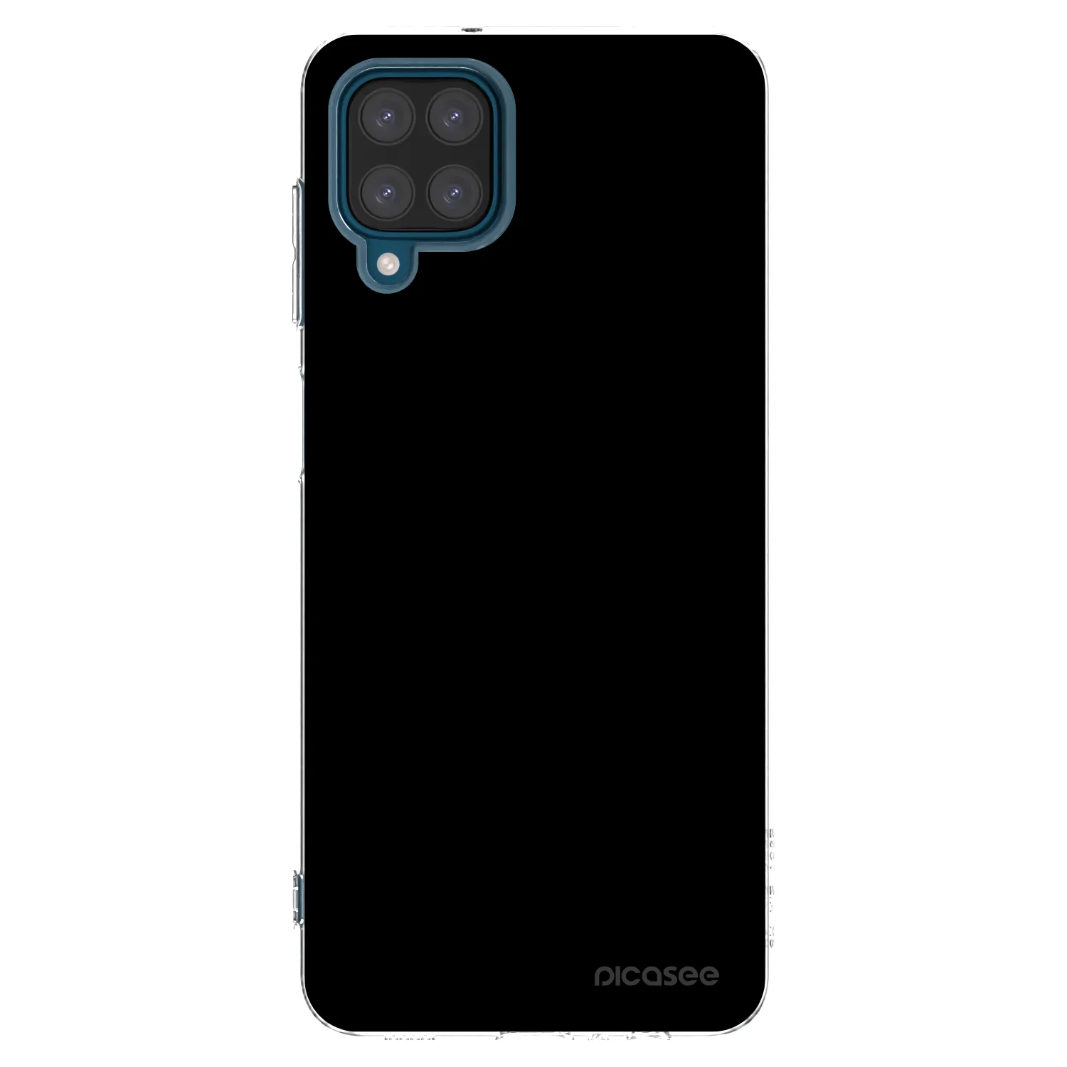 Picasee Samsung Galaxy A12 A125F Hülle - Transparentes Silikon - Black Bliss