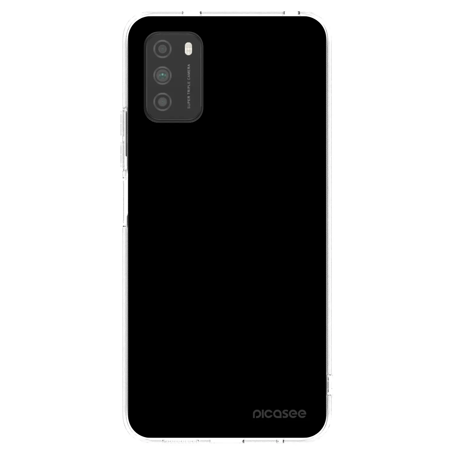 Picasee Xiaomi Poco M3 Hülle - Transparentes Silikon - Black Bliss