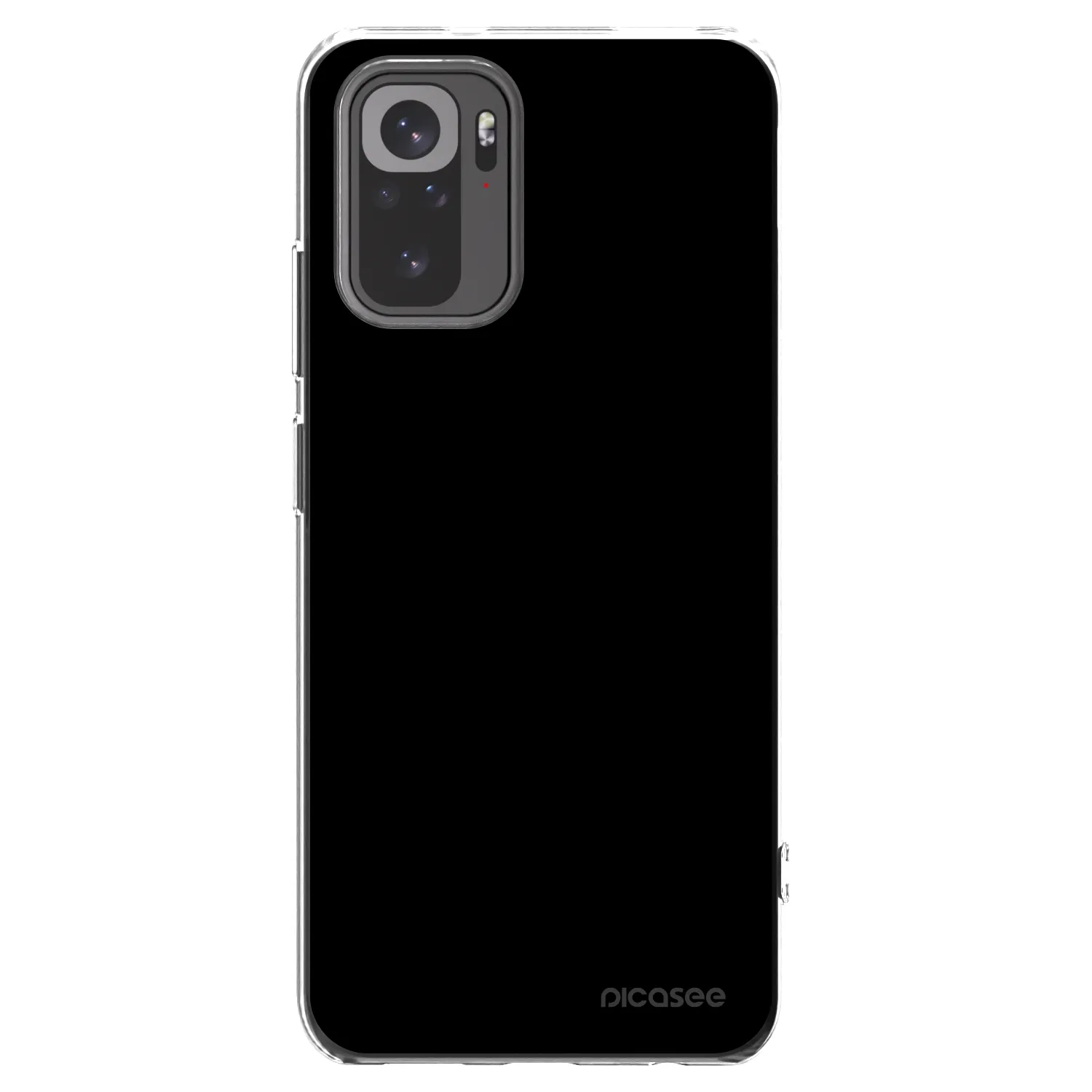 Picasee Xiaomi Redmi Note 10 Hülle - Transparentes Silikon - Black Bliss