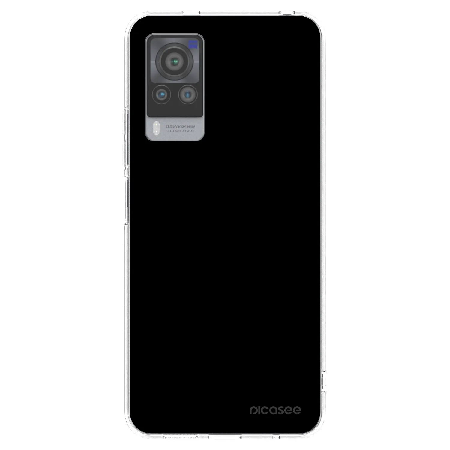 Picasee Vivo X60 Pro 5G Hülle - Transparentes Silikon - Black Bliss
