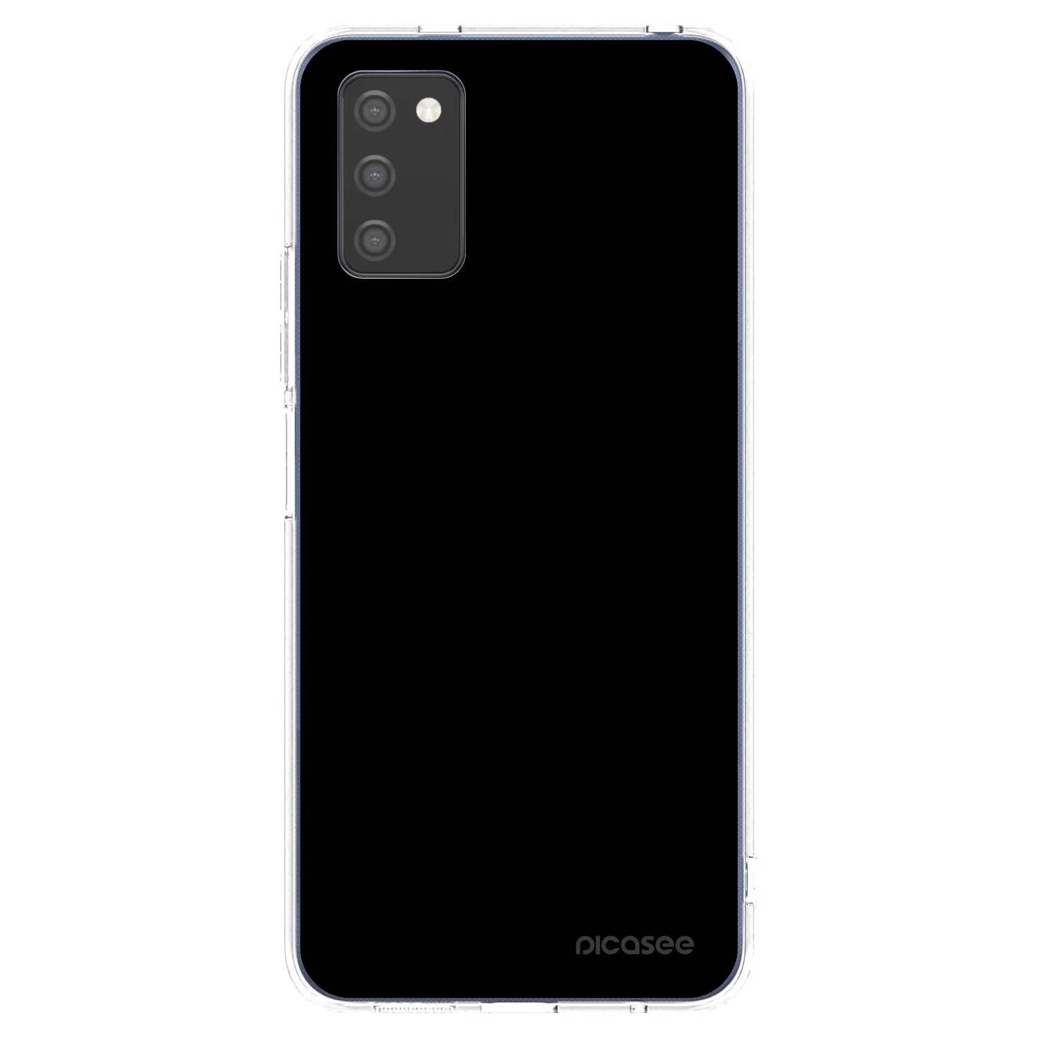 Picasee Samsung Galaxy A03s A037G Hülle - Transparentes Silikon - Black Bliss