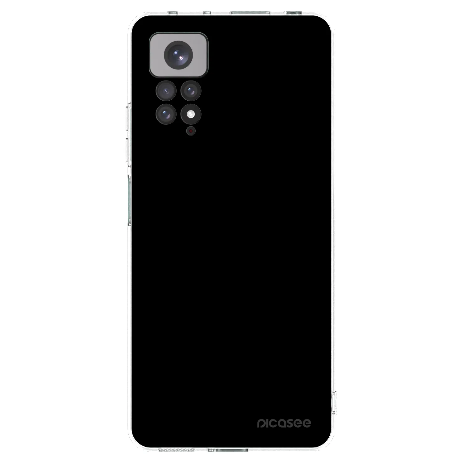 Picasee Xiaomi Redmi Note 11 Hülle - Transparentes Silikon - Black Bliss