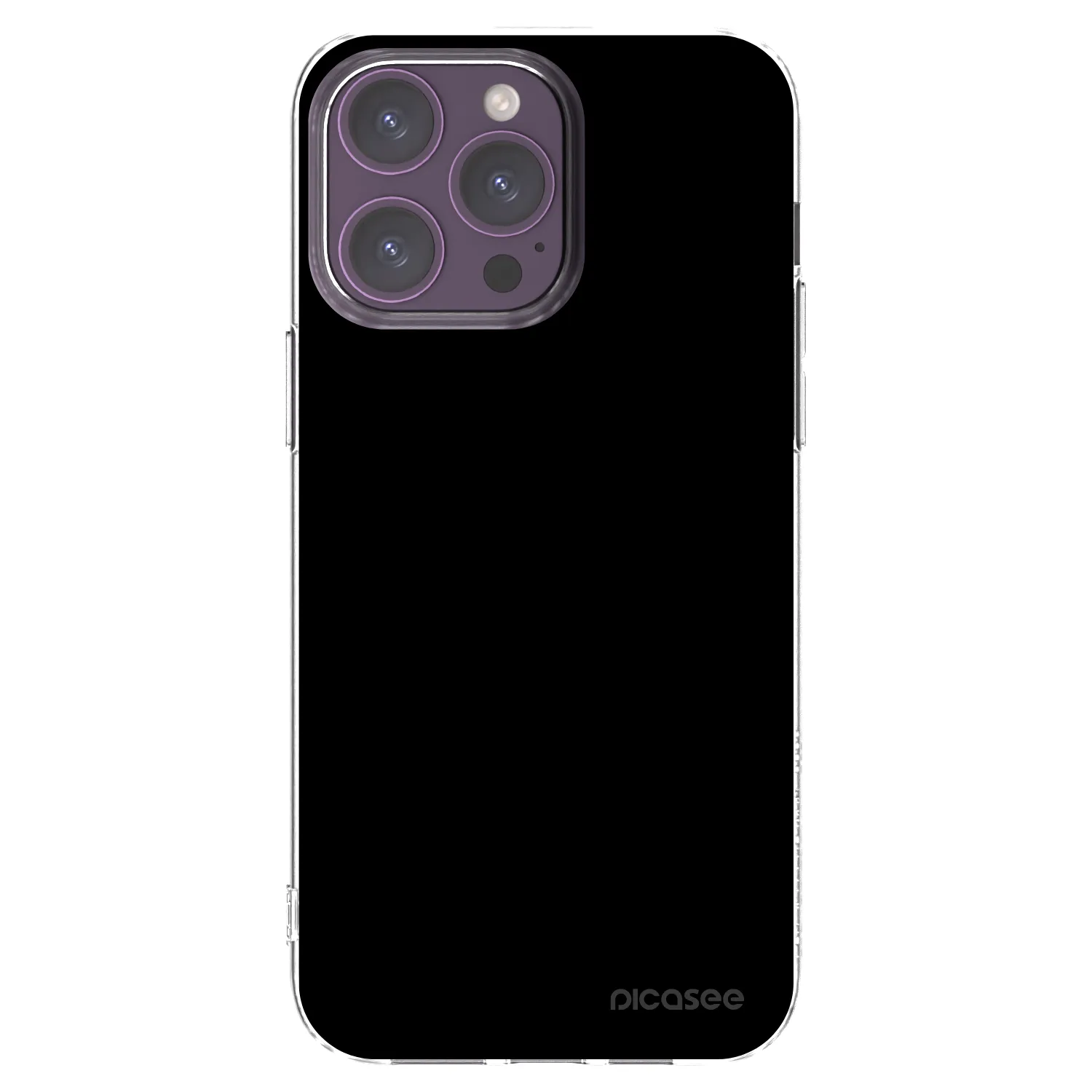 Picasee Apple iPhone 14 Pro Max Hülle - Transparentes Silikon - Black Bliss