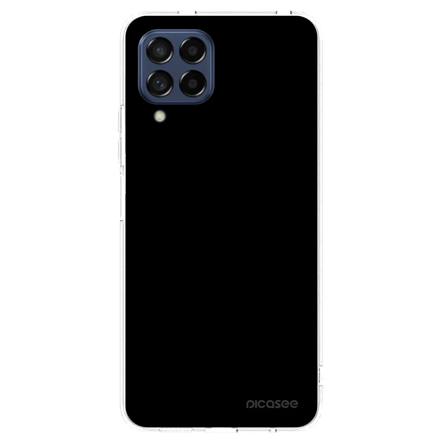 Picasee Samsung Galaxy M53 5G Hülle - Transparentes Silikon - Black Bliss