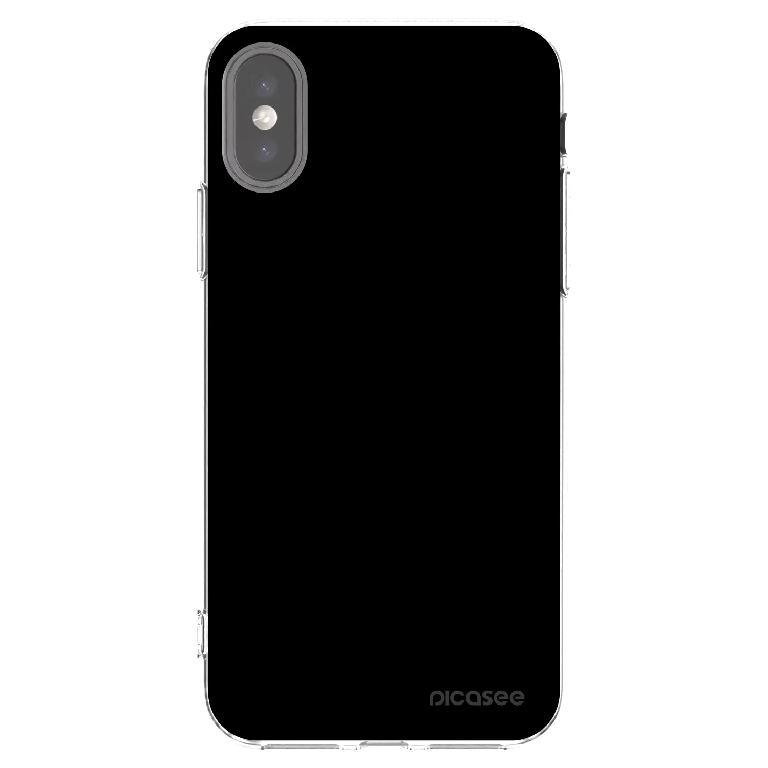 Picasee Apple iPhone X/XS Hülle - Transparentes Silikon - Black Bliss