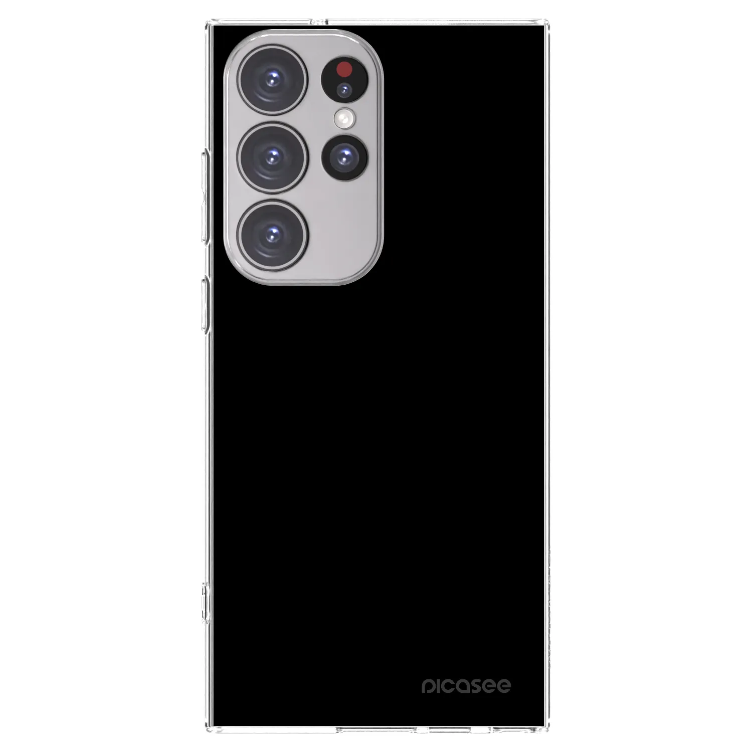Picasee Samsung Galaxy S23 Ultra 5G Hülle - Transparentes Silikon - Black Bliss
