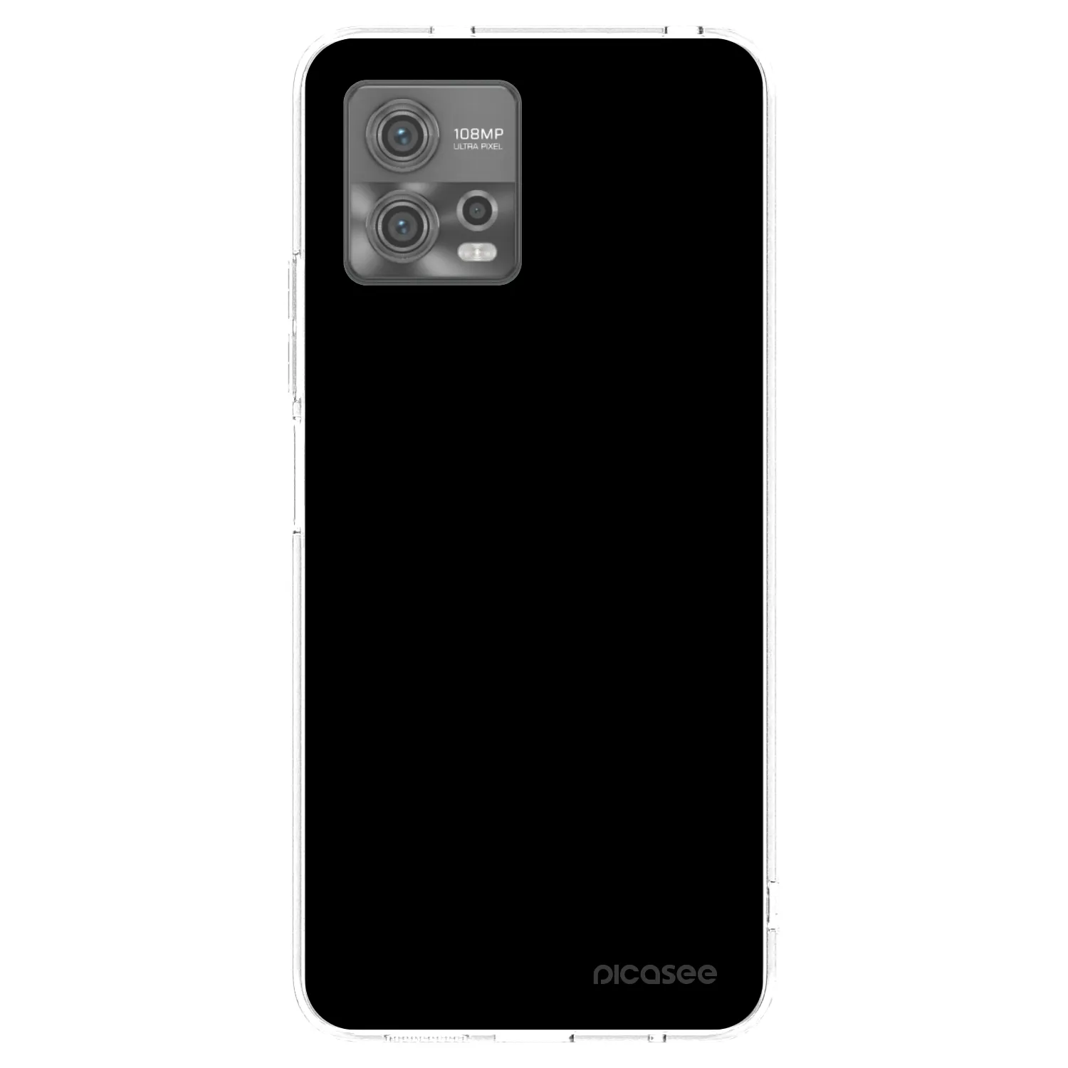 Picasee Motorola Moto G72 Hülle - Transparentes Silikon - Black Bliss