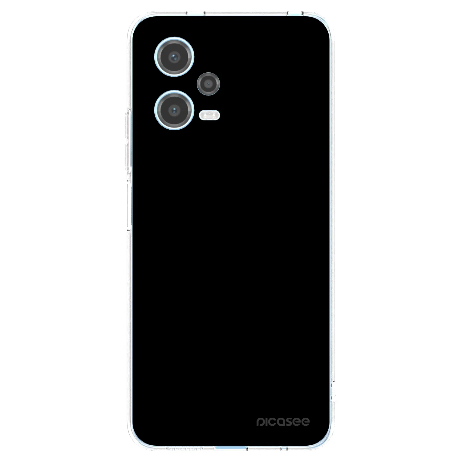 Picasee Xiaomi Redmi Note 12 5G Hülle - Transparentes Silikon - Black Bliss
