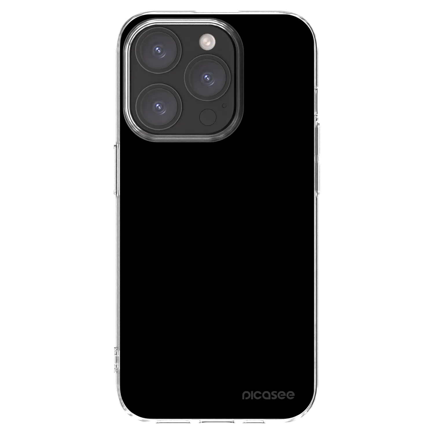 Picasee Apple iPhone 15 Pro Hülle - Transparentes Silikon - Black Bliss