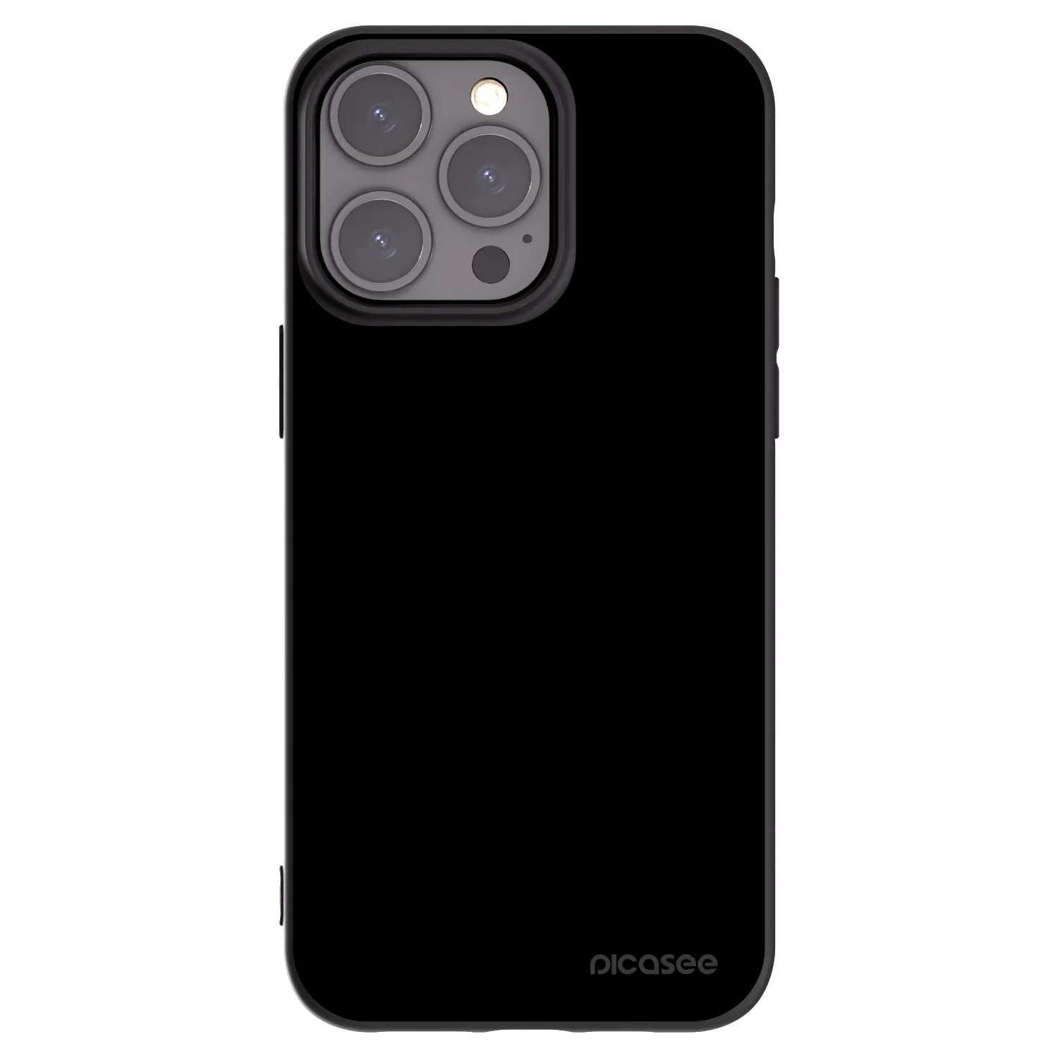 Picasee Apple iPhone 15 Pro Max Hülle - Schwarzes Silikon - Black Bliss