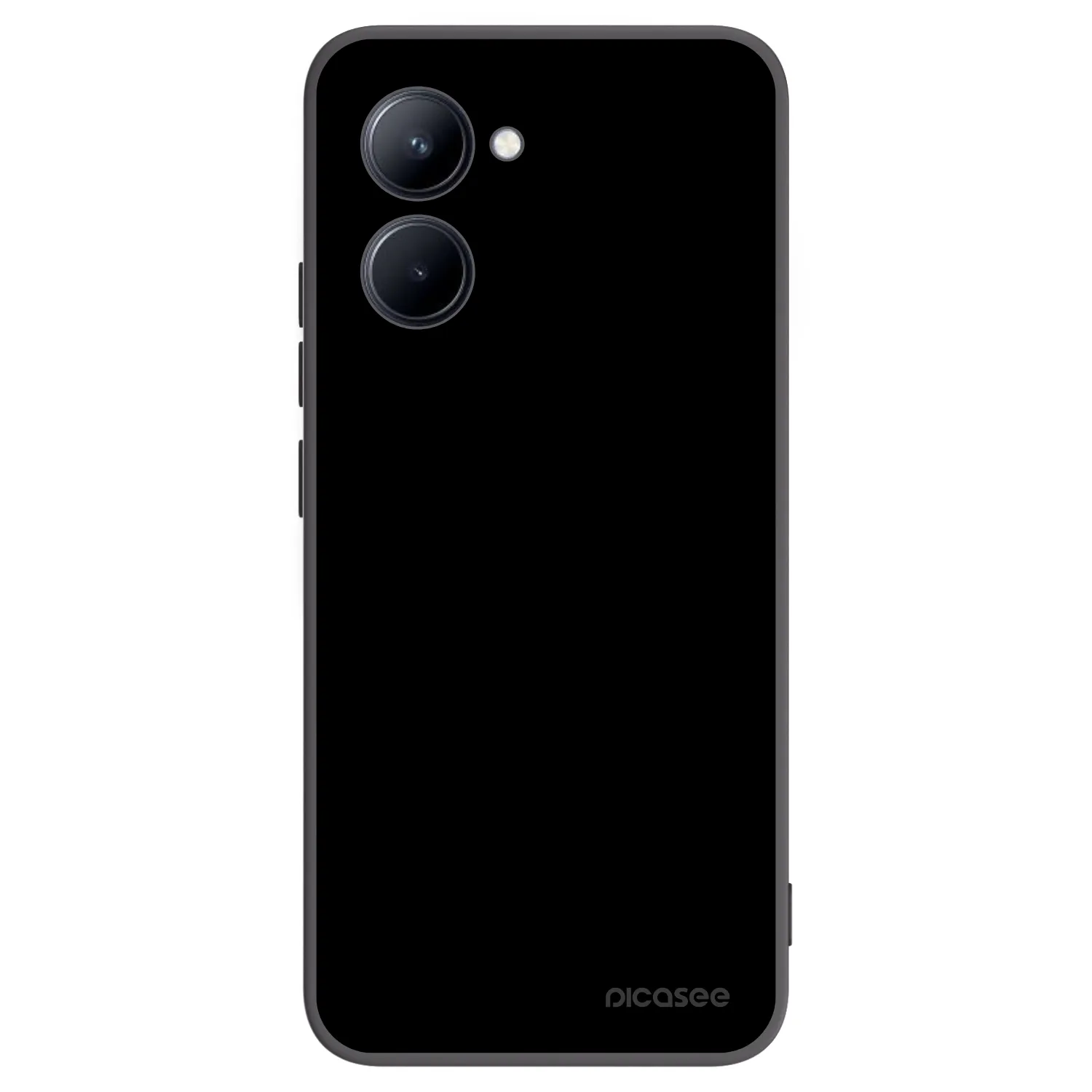 Picasee Realme C33 (2023) Hülle - Schwarzes Silikon - Black Bliss