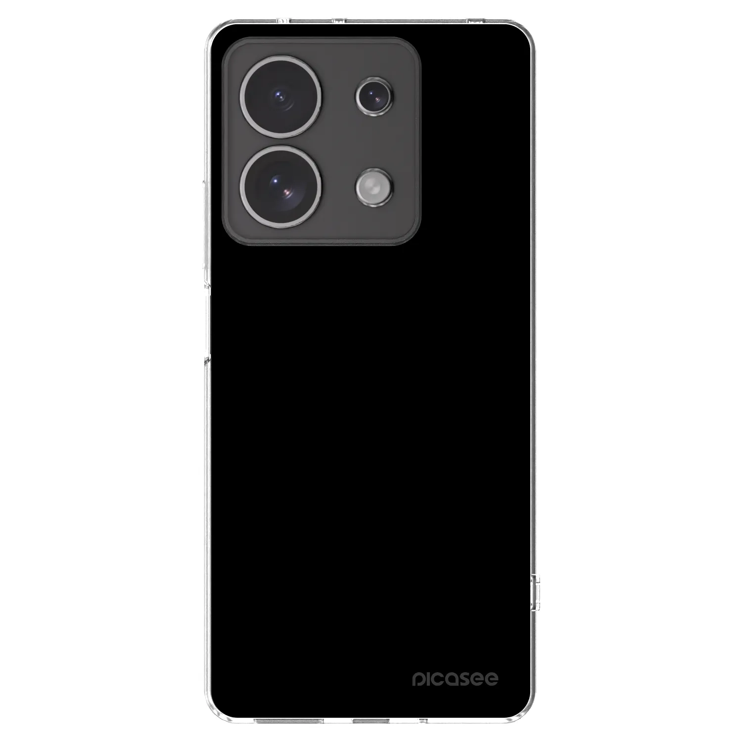 Picasee Xiaomi Redmi Note 13 4G Hülle - Transparentes Silikon - Black Bliss