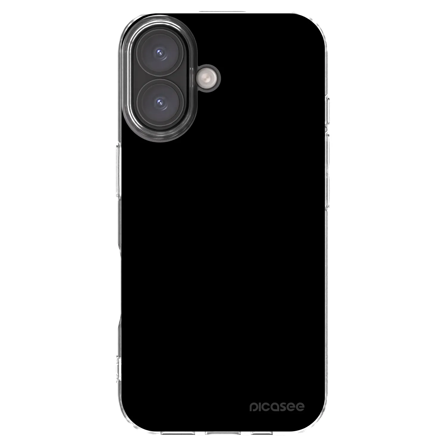 Picasee Apple iPhone 16 Hülle - Transparentes Silikon - Black Bliss