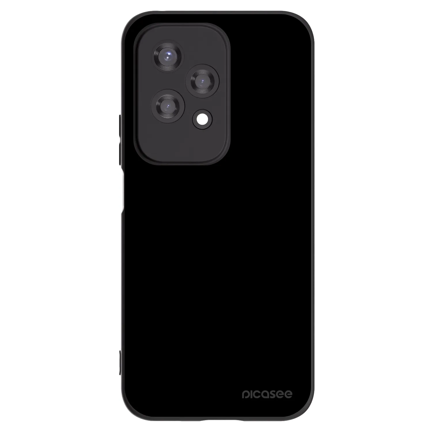 Picasee Honor 200 Lite Hülle - Schwarzes Silikon - Black Bliss