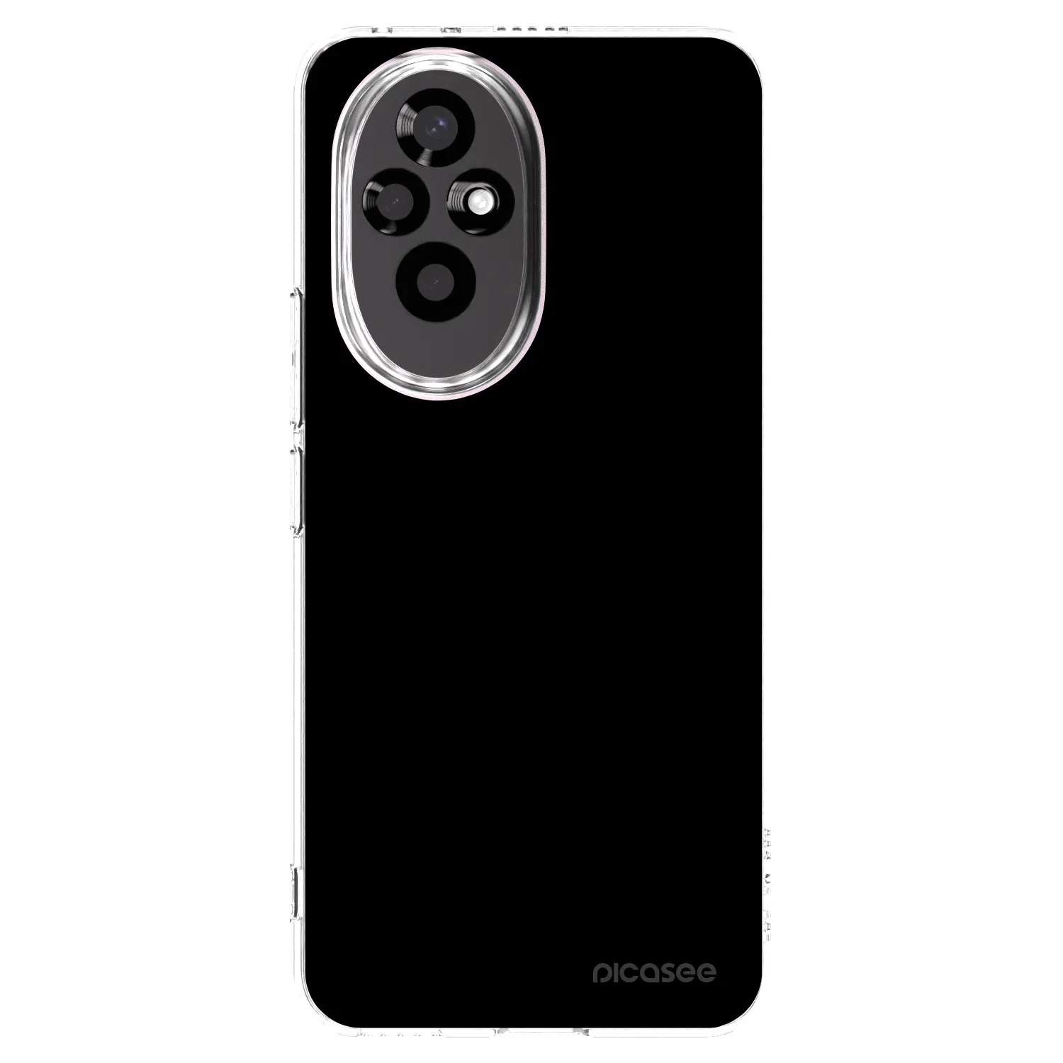 Picasee Honor 200 Pro 5G Hülle - Transparentes Silikon - Black Bliss