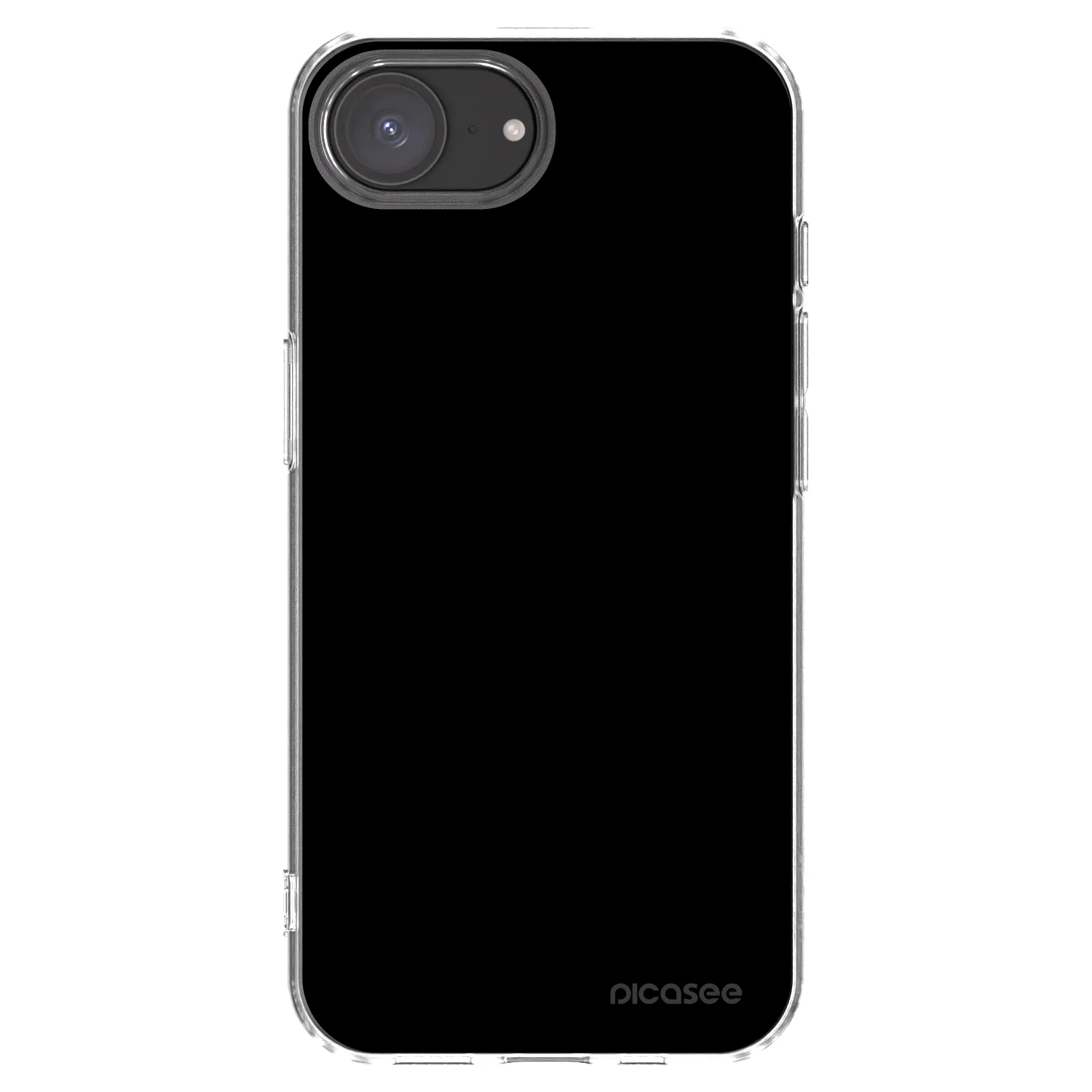Picasee Apple iPhone 16e Hülle - Transparentes Silikon - Black Bliss