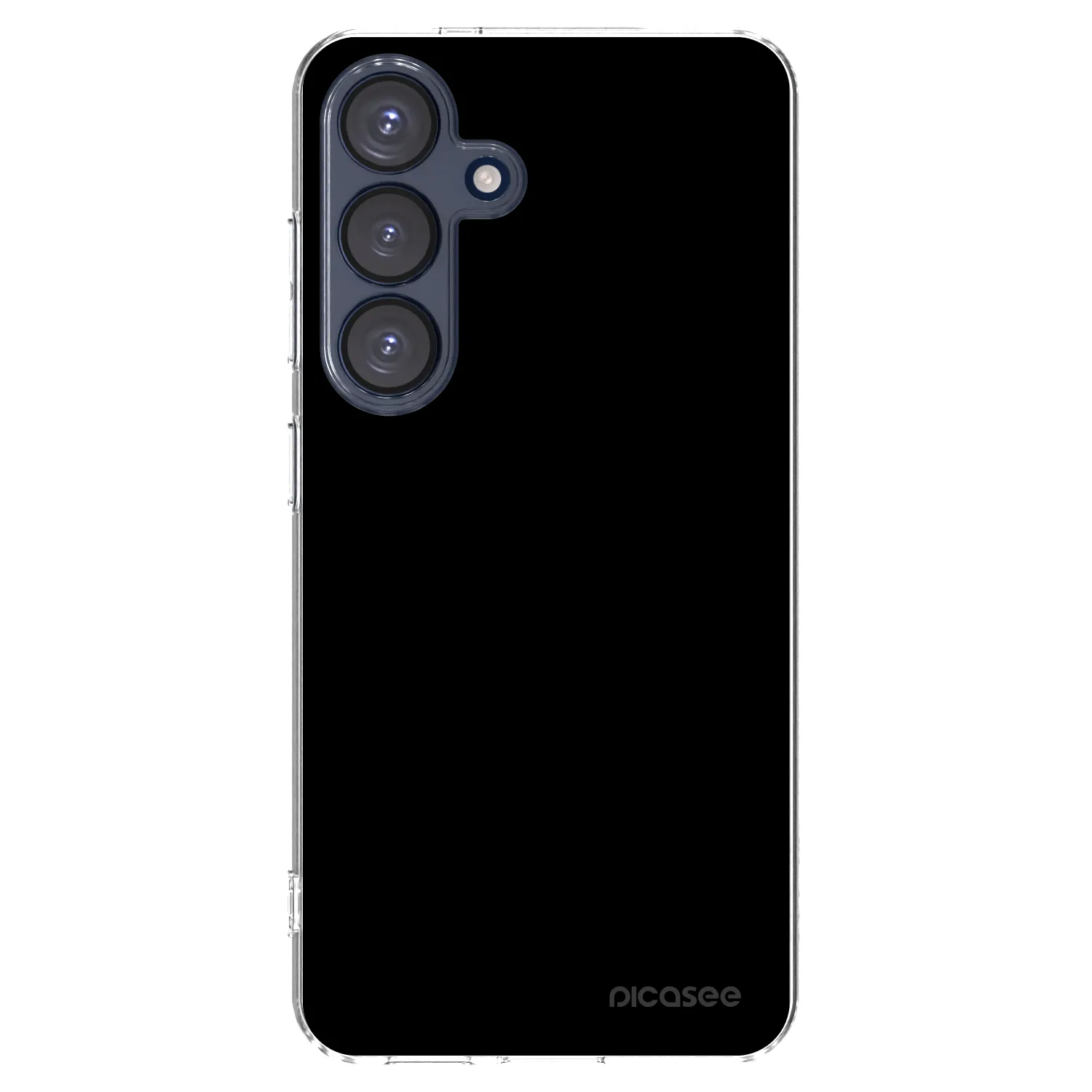 Picasee Samsung Galaxy S25 5G Hülle - Transparentes Silikon - Black Bliss