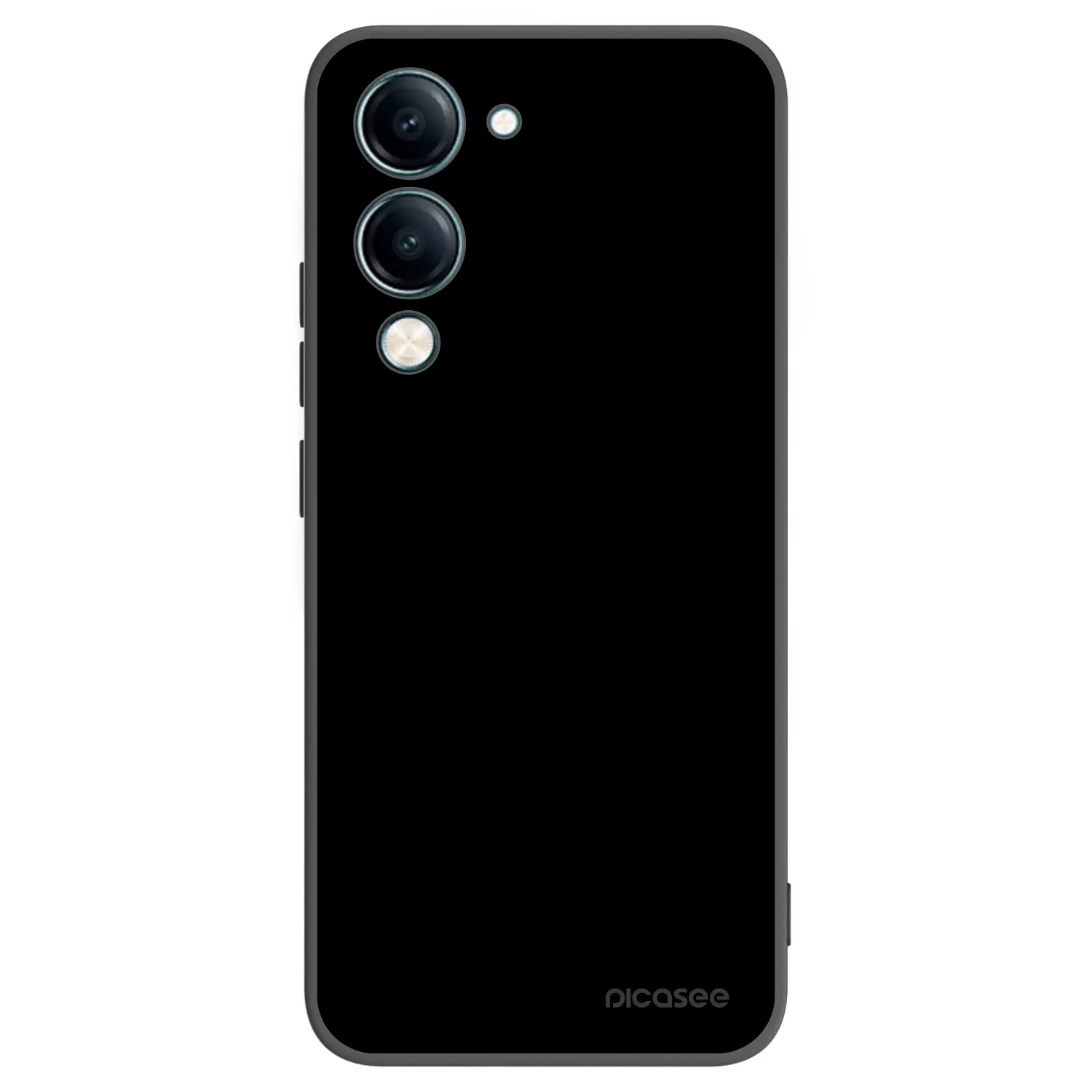 Picasee Vivo Y29s 5G Hülle - Schwarzes Silikon - Black Bliss