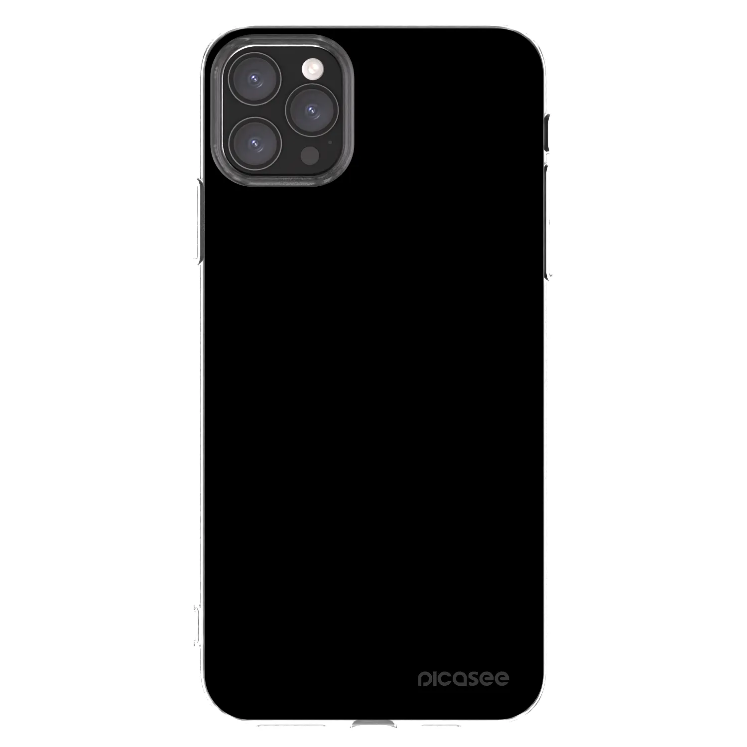 Picasee Apple iPhone 11 Pro Max Hülle - Transparentes Silikon - Black Bliss