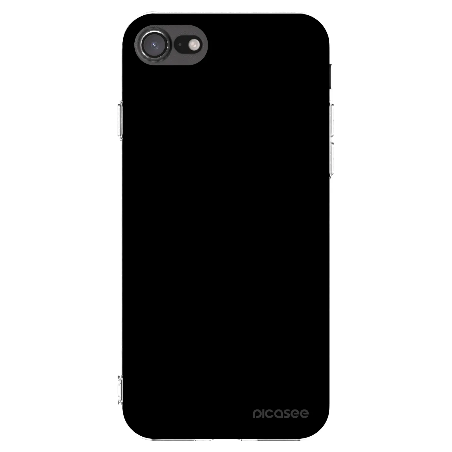 Picasee Apple iPhone 8 Hülle - Transparentes Silikon - Black Bliss