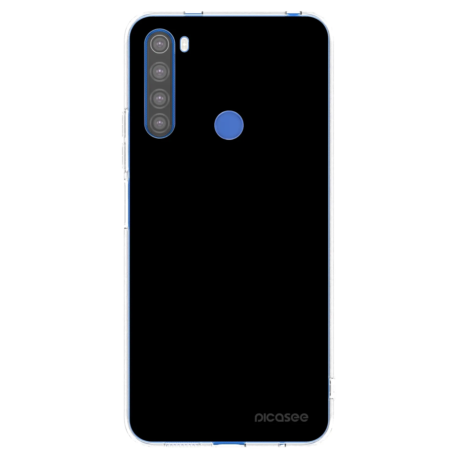 Picasee Xiaomi Redmi Note 8T Hülle - Transparentes Silikon - Black Bliss