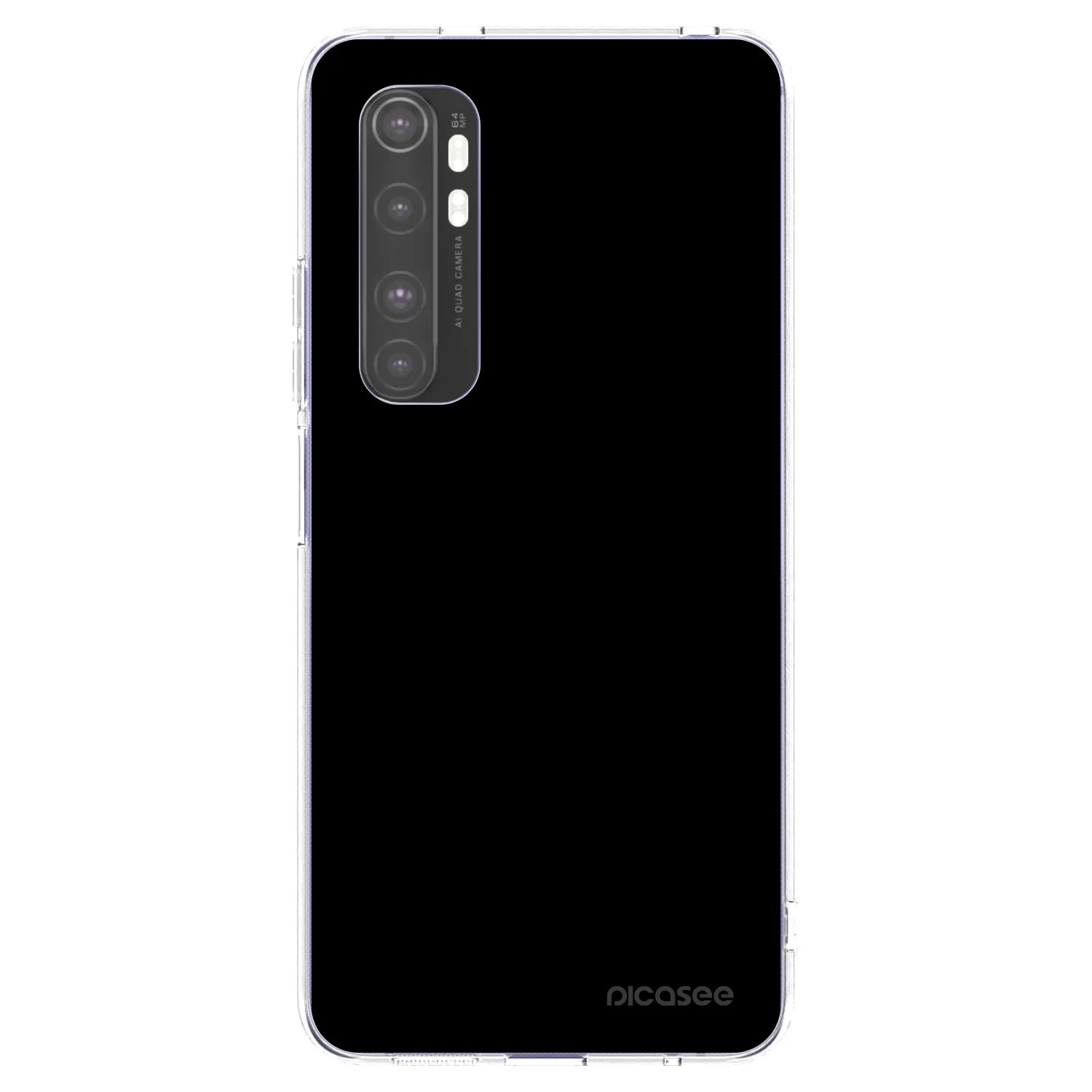 Picasee Xiaomi Mi Note 10 Lite Hülle - Transparentes Silikon - Black Bliss