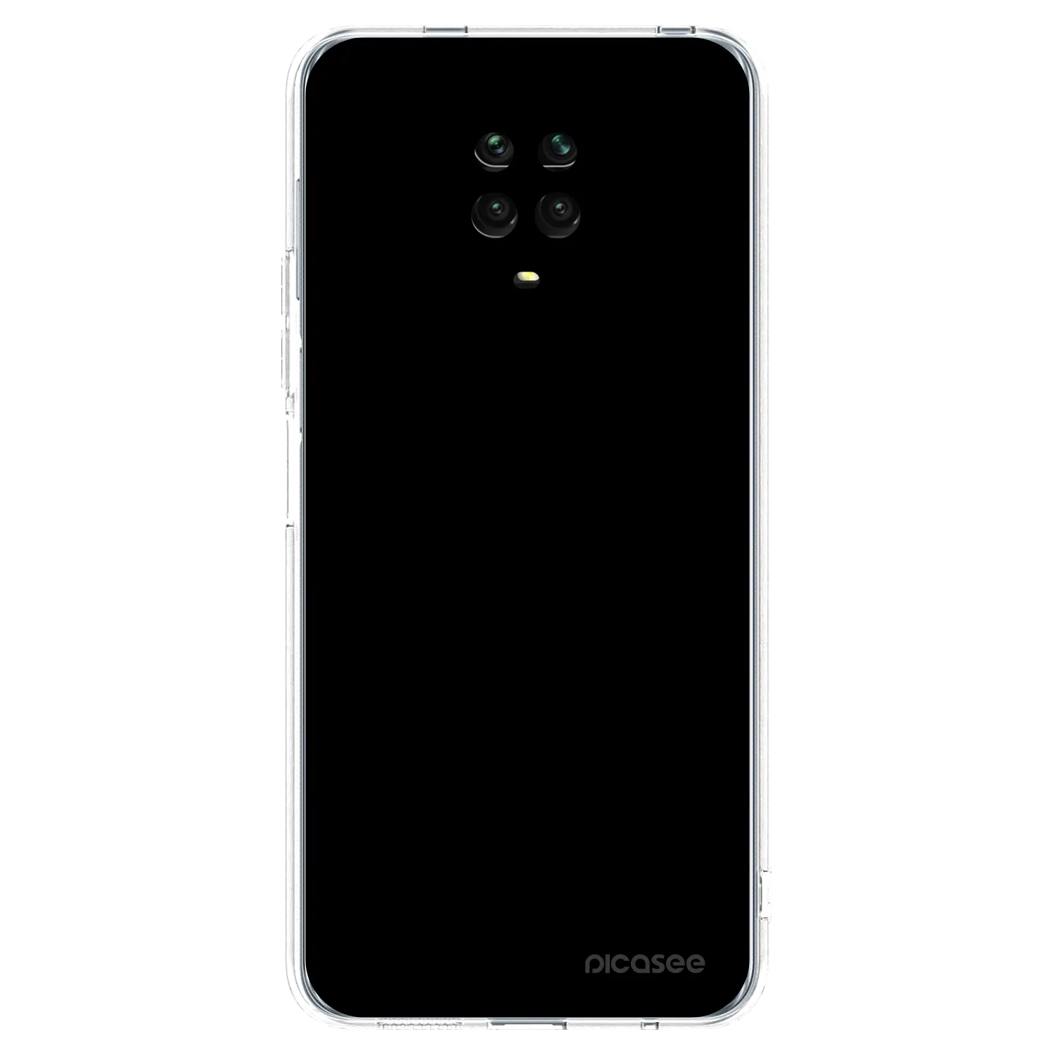 Picasee Xiaomi Redmi Note 9S Hülle - Transparentes Silikon - Black Bliss