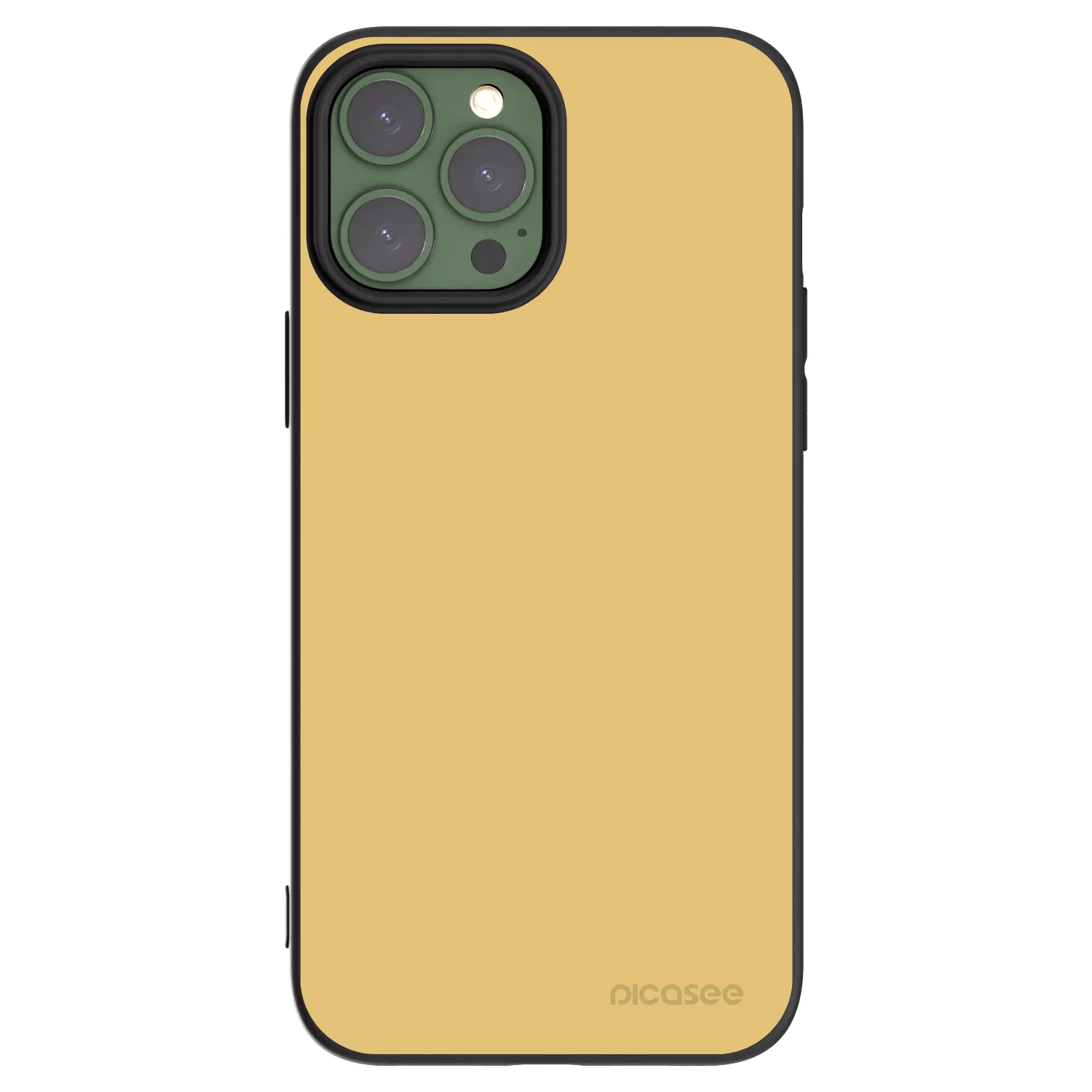 Picasee Apple iPhone 13 Pro Max Hülle - Schwarzes Silikon - Canary Crystal