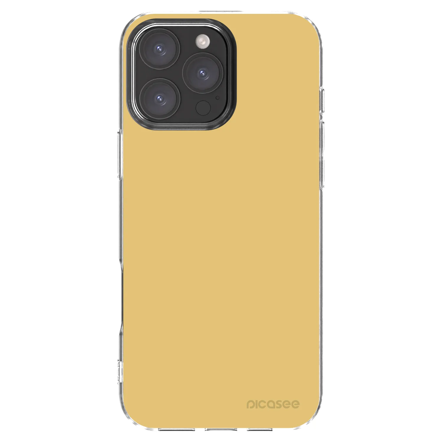 Picasee Apple iPhone 16 Pro Max Hülle - Transparentes Silikon - Canary Crystal