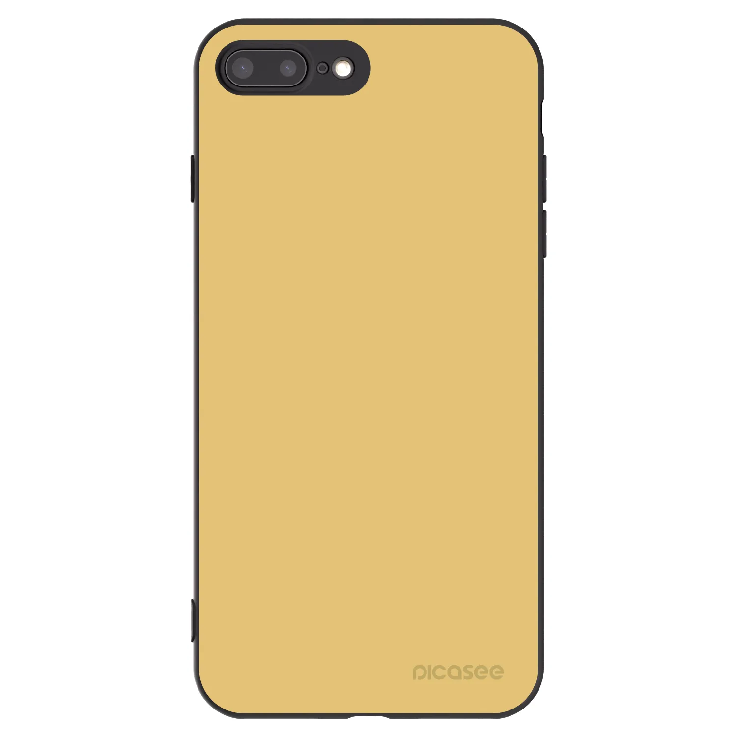 Picasee Apple iPhone 8 Plus Hülle - Schwarzes Silikon - Canary Crystal