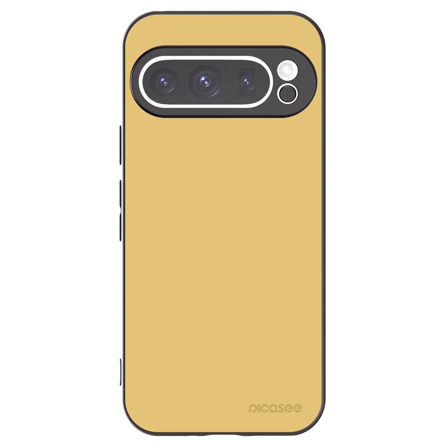 Picasee Google Pixel 9 Pro Hülle - Schwarzes Silikon - Canary Crystal