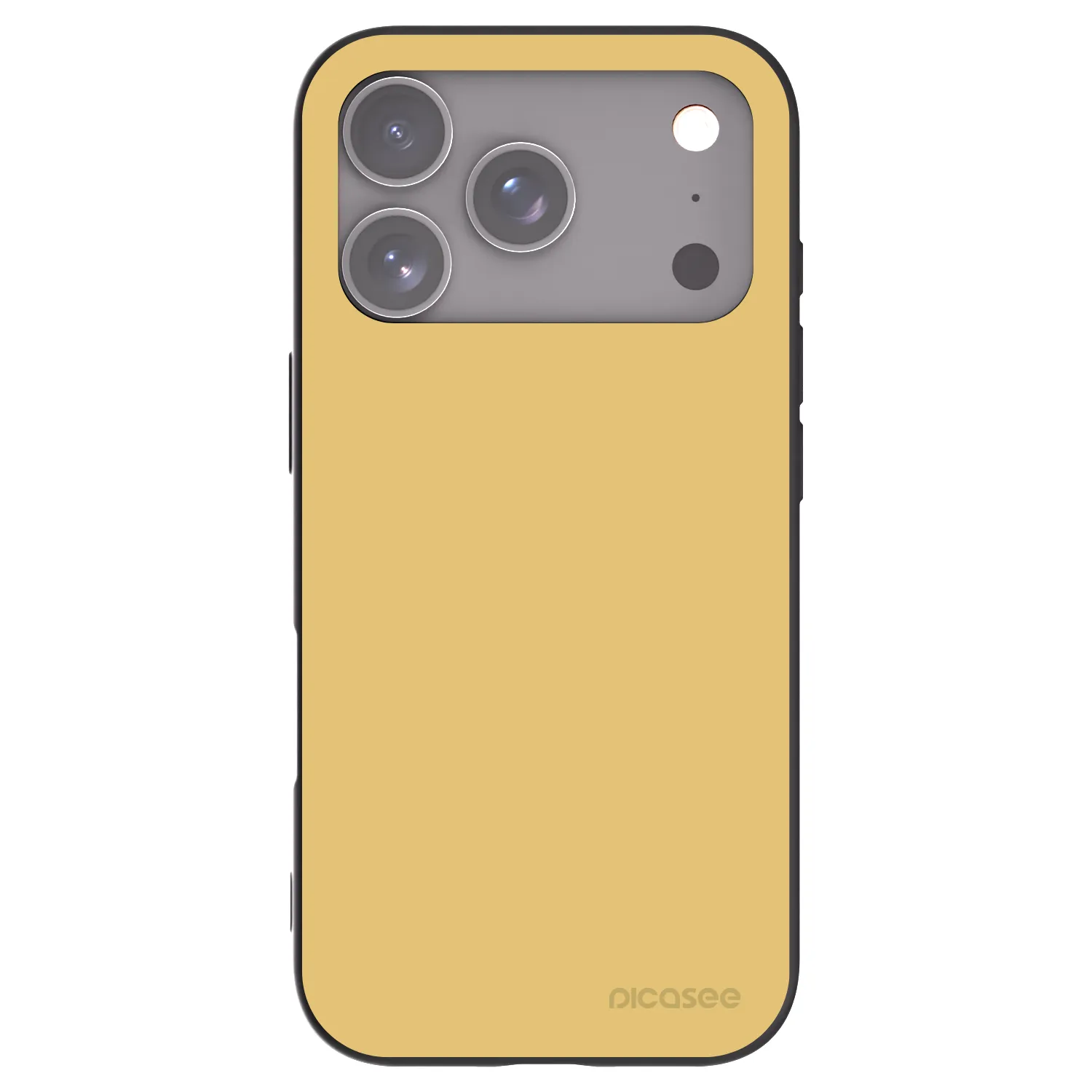 Picasee Apple iPhone 17 Pro Hülle - Schwarzes Silikon - Canary Crystal