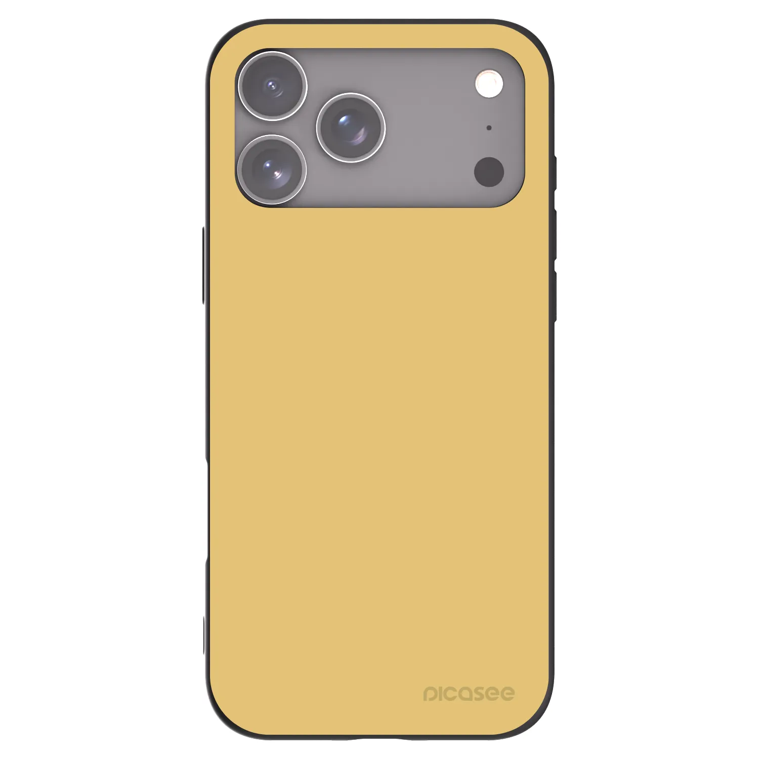 Picasee Apple iPhone 17 Pro Max Hülle - Schwarzes Silikon - Canary Crystal