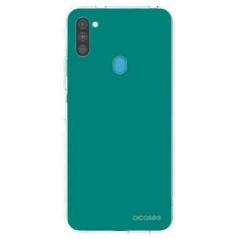 Picasee Samsung Galaxy M11 Hülle - Transparentes Silikon - Emerald Mist