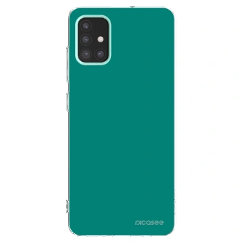 Picasee Samsung Galaxy M31s Hülle - Transparentes Silikon - Emerald Mist