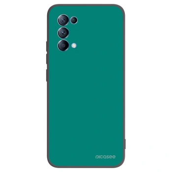 Picasee OPPO Reno 5 5G Hülle - Schwarzes Silikon - Emerald Mist
