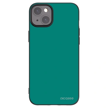 Picasee Apple iPhone 15 Plus Hülle - Schwarzes Silikon - Emerald Mist
