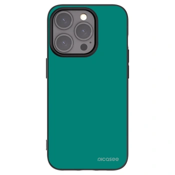 Picasee Apple iPhone 15 Pro Hülle - Schwarzes Silikon - Emerald Mist
