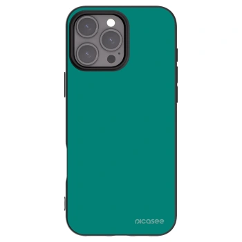 Picasee Apple iPhone 16 Pro Max Hülle - Schwarzes Silikon - Emerald Mist