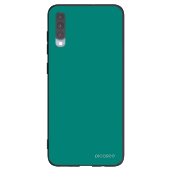 Picasee Samsung Galaxy A70 A705F Hülle - Schwarzes Silikon - Emerald Mist
