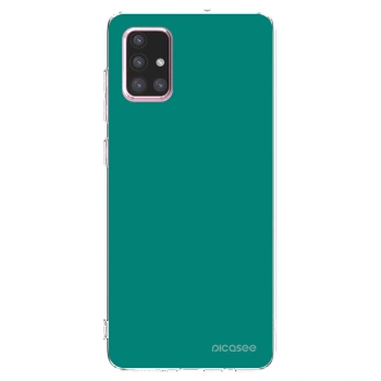 Picasee Samsung Galaxy A71 A715F Hülle - Transparentes Silikon - Emerald Mist
