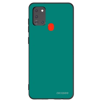 Picasee Samsung Galaxy A21s Hülle - Schwarzes Silikon - Emerald Mist