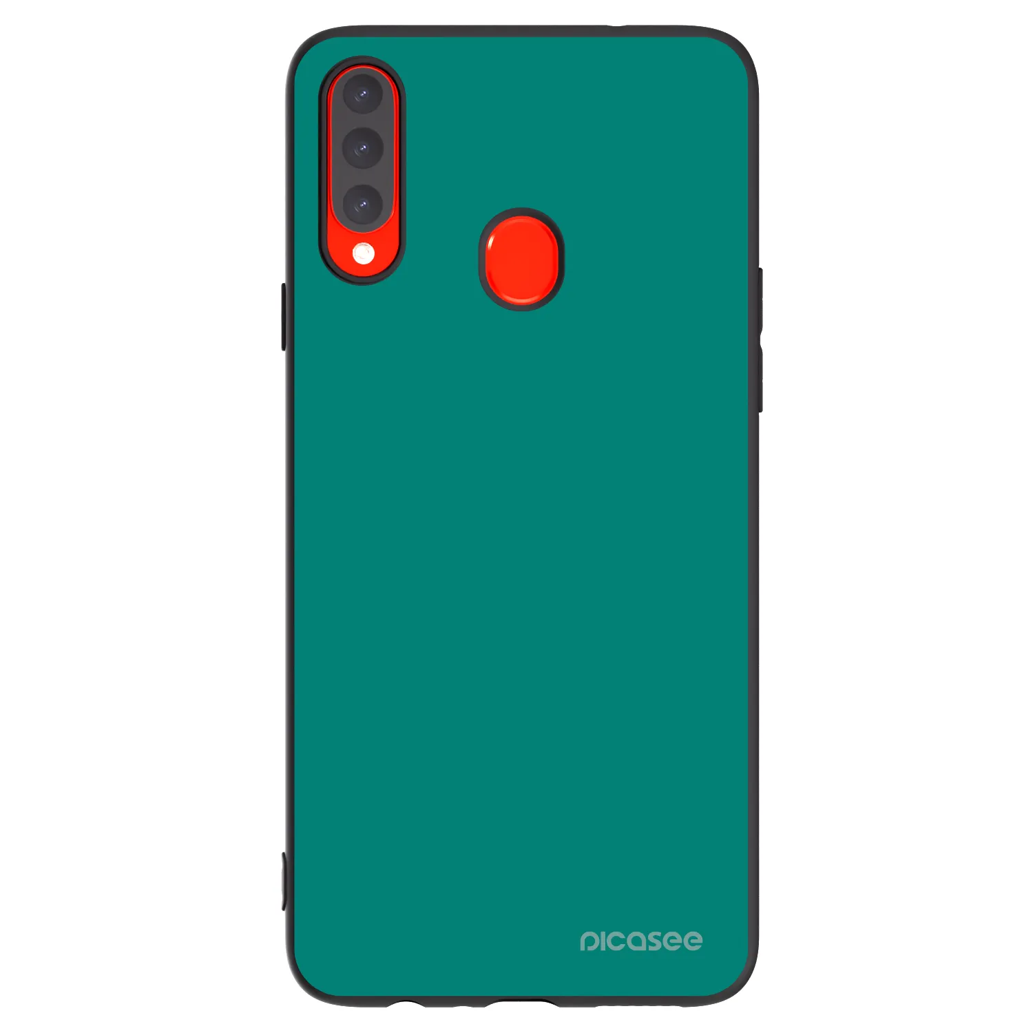 Picasee Samsung Galaxy A20s Hülle - Schwarzes Silikon - Emerald Mist