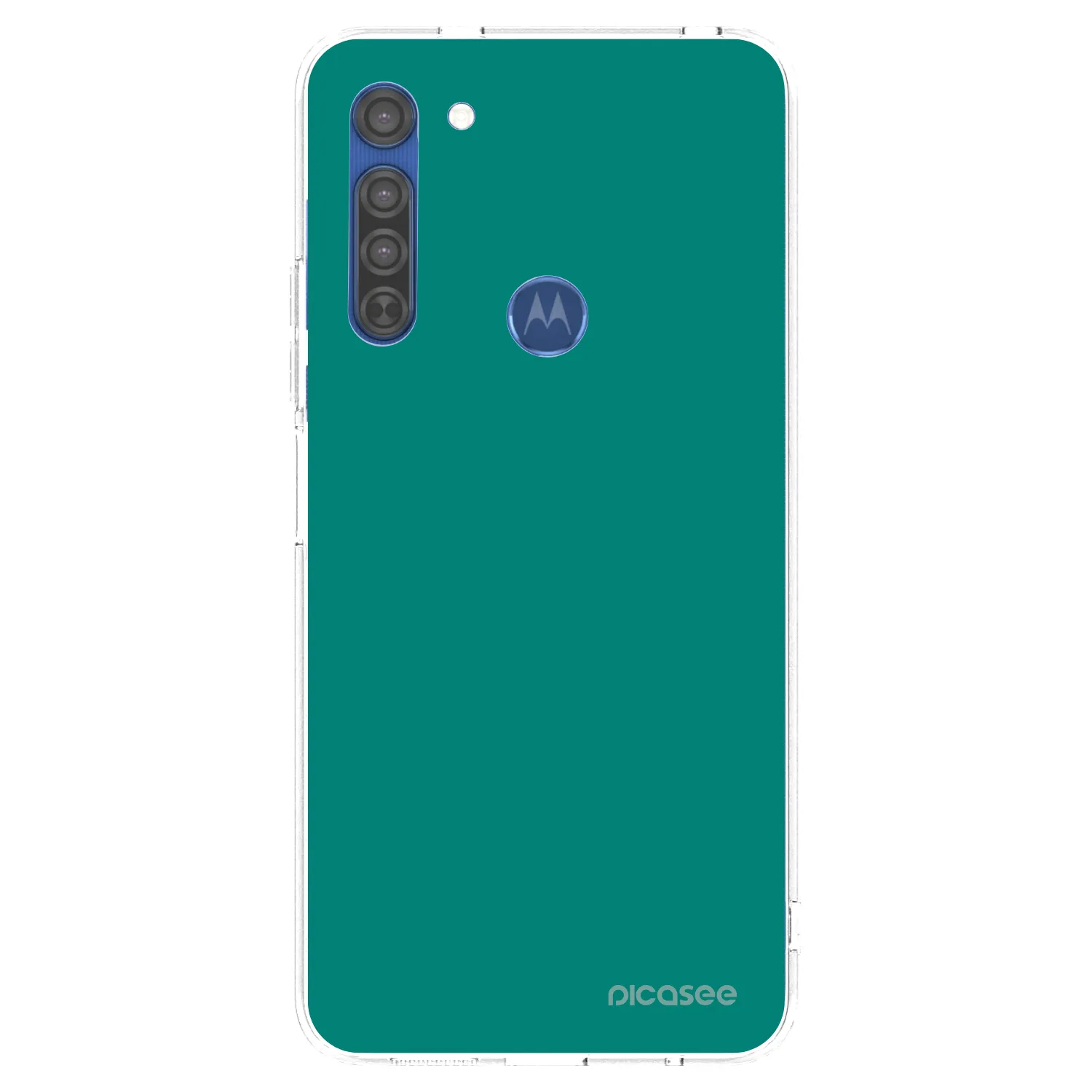 Picasee Motorola Moto G8 Hülle - Transparentes Silikon - Emerald Mist