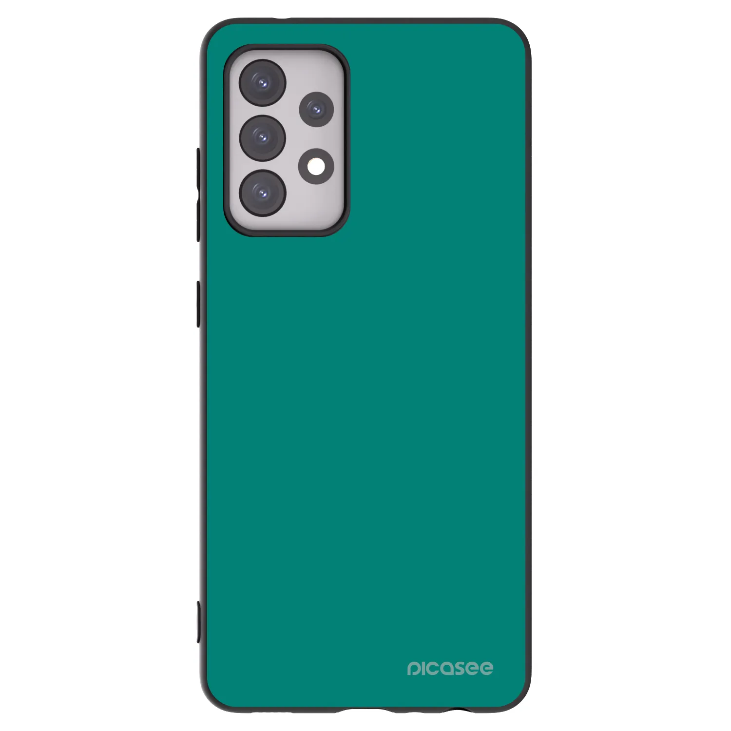 Picasee Samsung Galaxy A52 5G A525F Hülle - Schwarzes Silikon - Emerald Mist