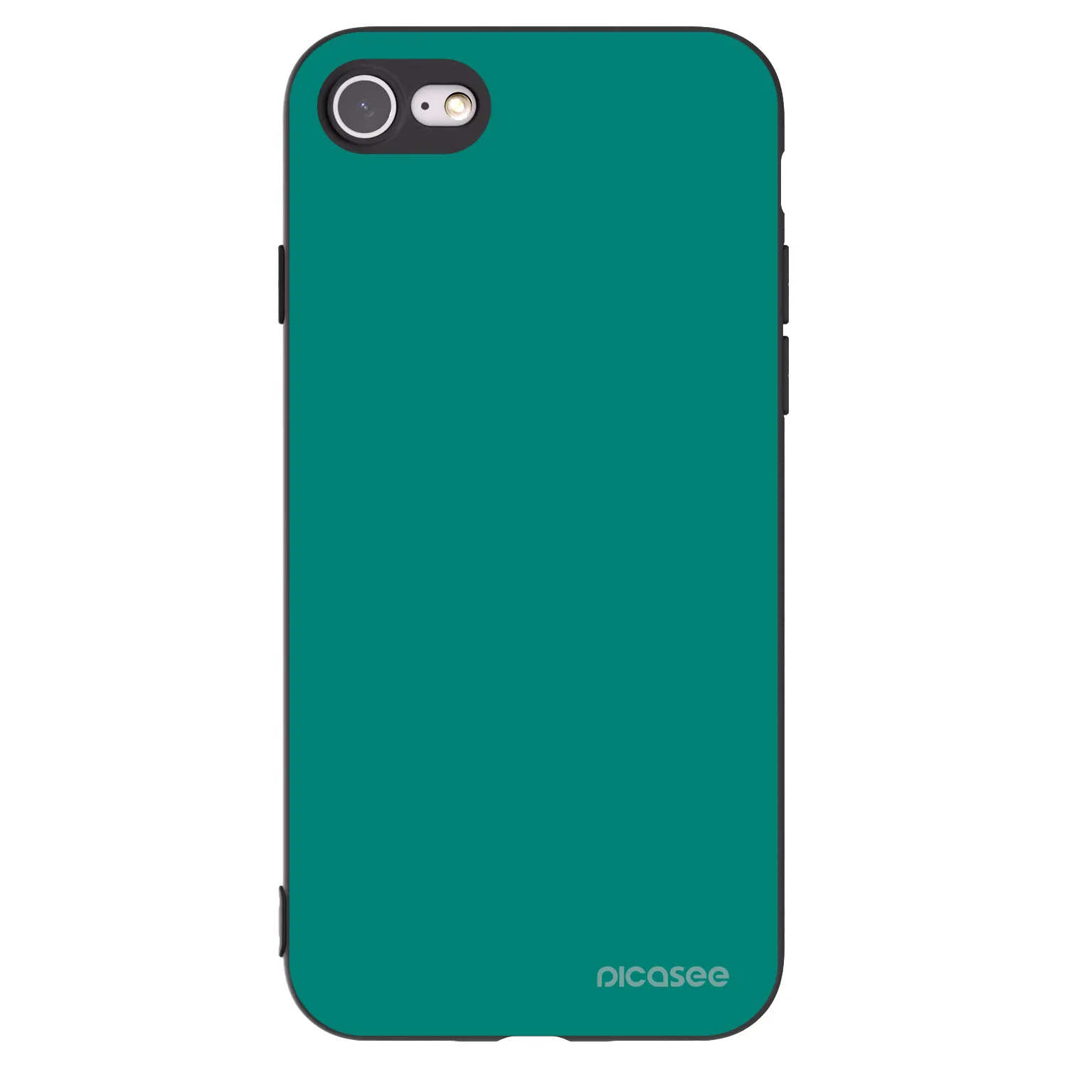 Picasee Apple iPhone SE 2022 Hülle - Schwarzes Silikon - Emerald Mist